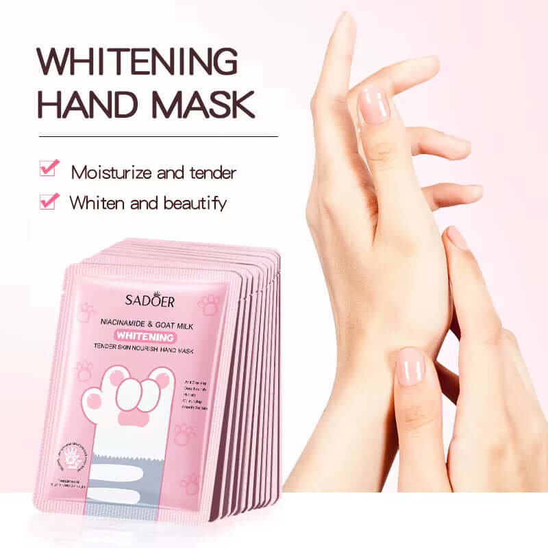 5 Pairs Goat Milk Nourishing Hand Mask Hands Skincare Moisturizing Firming Brightening Hand Gloves Beauty Skin Care Products
