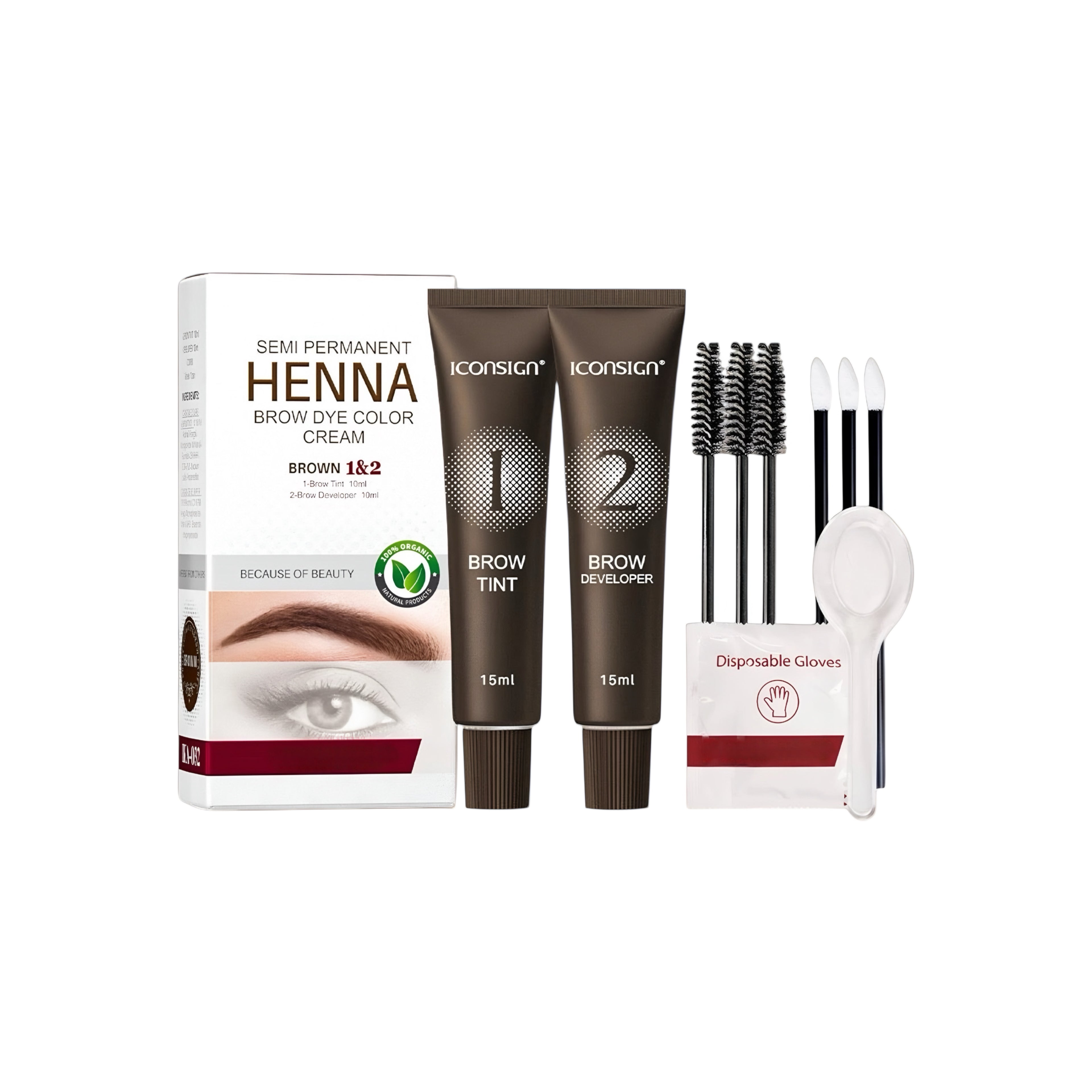 Eyebrow Tint 2 in 1 Brow Kit