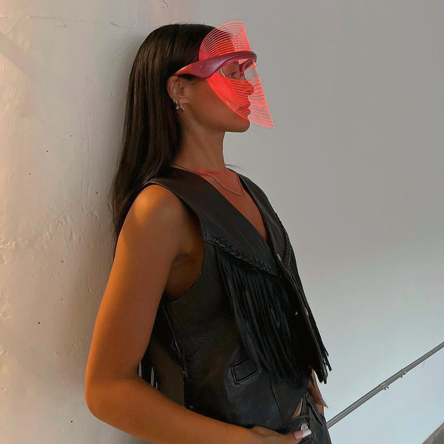 , Ultra-Light Red Light Therapy Mask, 7 Colors Portable Rechargeable Skin Treatment Mask
