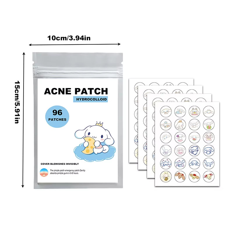 96/100/120Pcs Sanrio Cinnamoroll Repair Acne Patch Facial Skin Care Fade Blemishes Pimple Marks Closed Acne