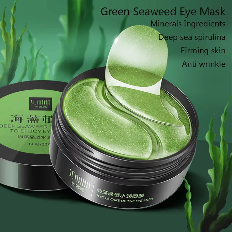 60Pcs Hyaluronic Acid Repair Eye Patches Remove Dark Circles Moisturizing Eye Mask Crystal Collagen Gel Mask Eye Skin Care