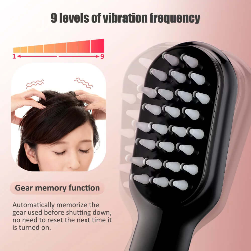 Laser Scalp Massager Comb, Hair Regrowth Brush Electric, Red Blue Light Phototherapy Vibration Hair Regrowth Brush for Hair Regrowth & anti Hair Loss