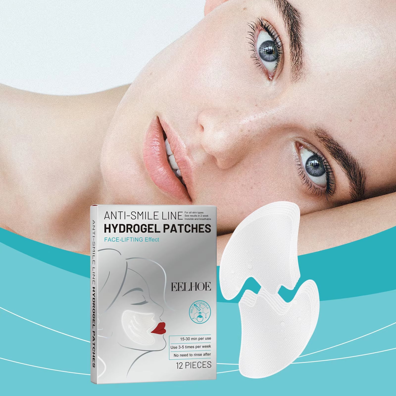 Smile Lines Patch Nasolabial Folds Remover Sodium Hyaluronate Skin Tightening Rejuvenate the Facial Slimming Mask Firming Face