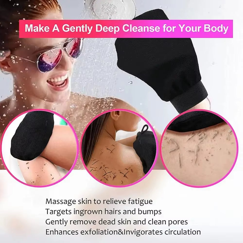 1PC Scrub Exfoliating Gloves Back Scrub Dead Skin Facial Massage Gloves Durable Multi Color Deep Cleansing Towels for Shower