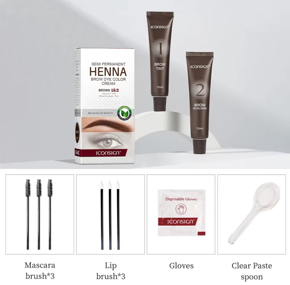 Eyebrow Tint 2 in 1 Brow Kit