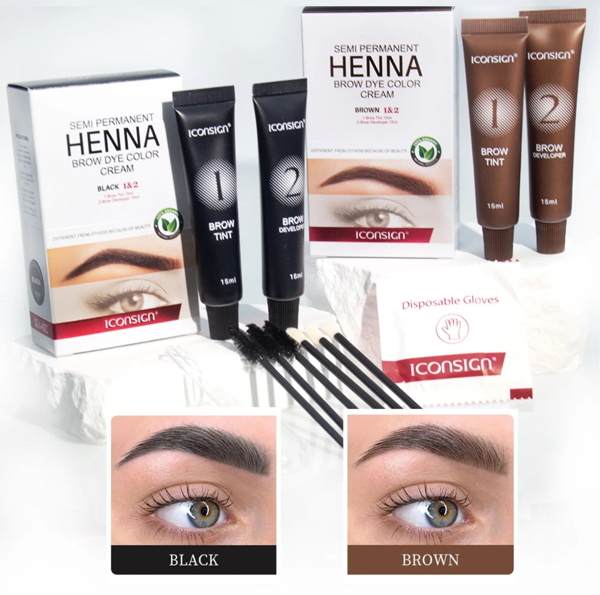 Eyebrow Tint 2 in 1 Brow Kit