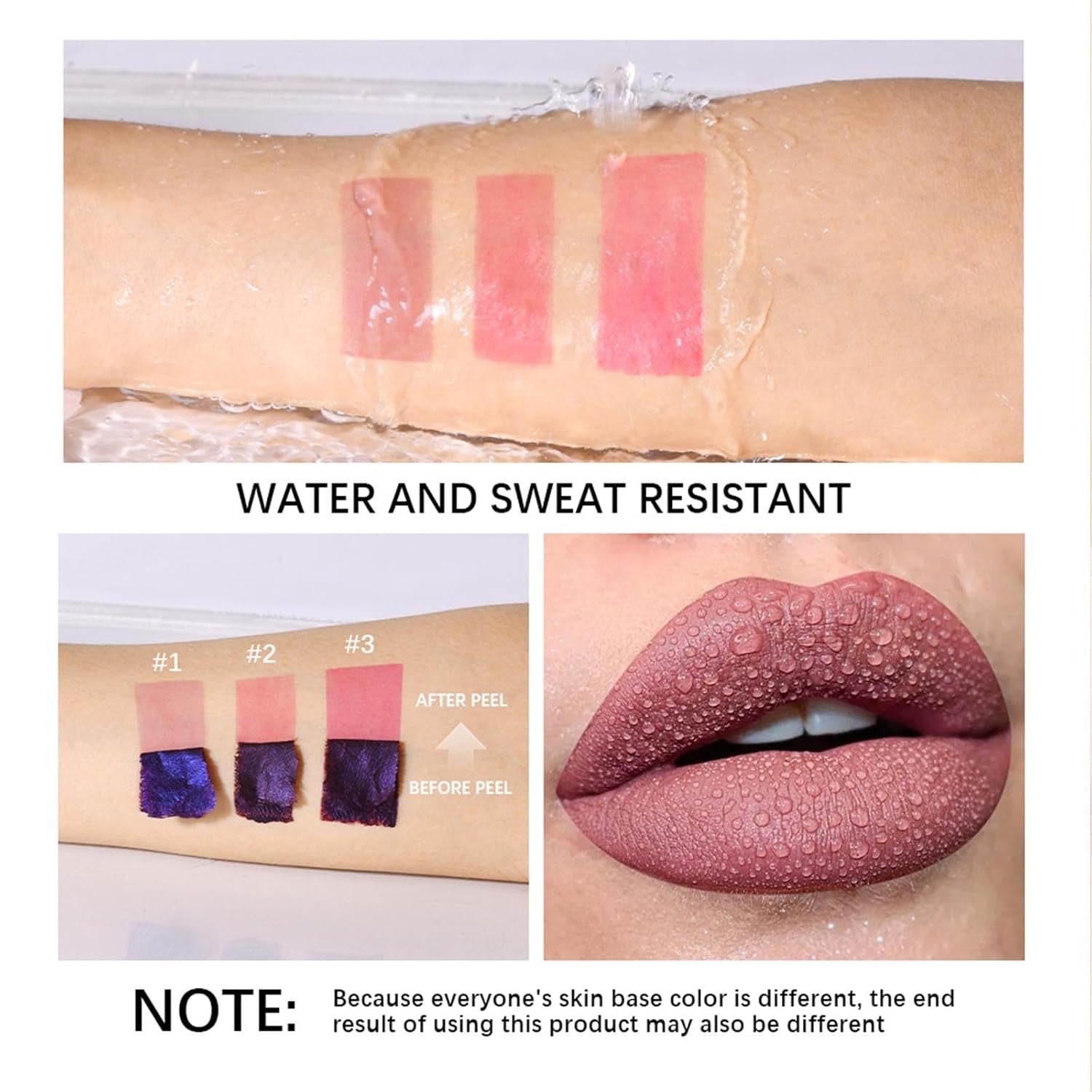 3Pcs Peel off Lip Liner Stain,Highly Pigmented Long Lasting Lip Stain Peel Off,Waterproof Lip Stain Liner,Matte Finish Lip Stain Liner