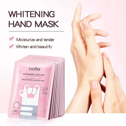5 Pairs Goat Milk Nourishing Hand Mask Hands Skincare Moisturizing Firming Brightening Hand Gloves Beauty Skin Care Products