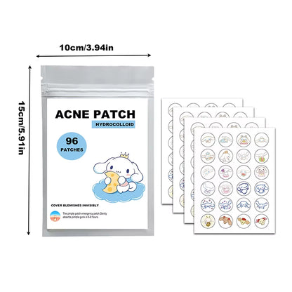 96/100/120Pcs Sanrio Cinnamoroll Repair Acne Patch Facial Skin Care Fade Blemishes Pimple Marks Closed Acne