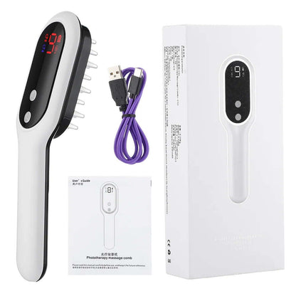 Laser Scalp Massager Comb, Hair Regrowth Brush Electric, Red Blue Light Phototherapy Vibration Hair Regrowth Brush for Hair Regrowth &amp; anti Hair Loss