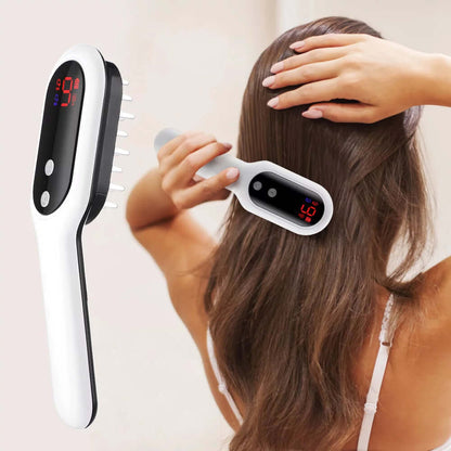 Laser Scalp Massager Comb, Hair Regrowth Brush Electric, Red Blue Light Phototherapy Vibration Hair Regrowth Brush for Hair Regrowth &amp; anti Hair Loss