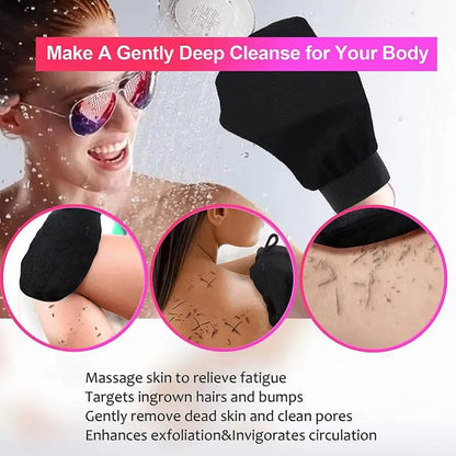 1PC Scrub Exfoliating Gloves Back Scrub Dead Skin Facial Massage Gloves Durable Multi Color Deep Cleansing Towels for Shower