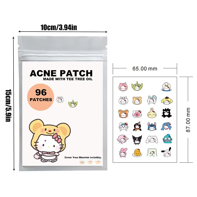96/100/120Pcs Sanrio Cinnamoroll Repair Acne Patch Facial Skin Care Fade Blemishes Pimple Marks Closed Acne