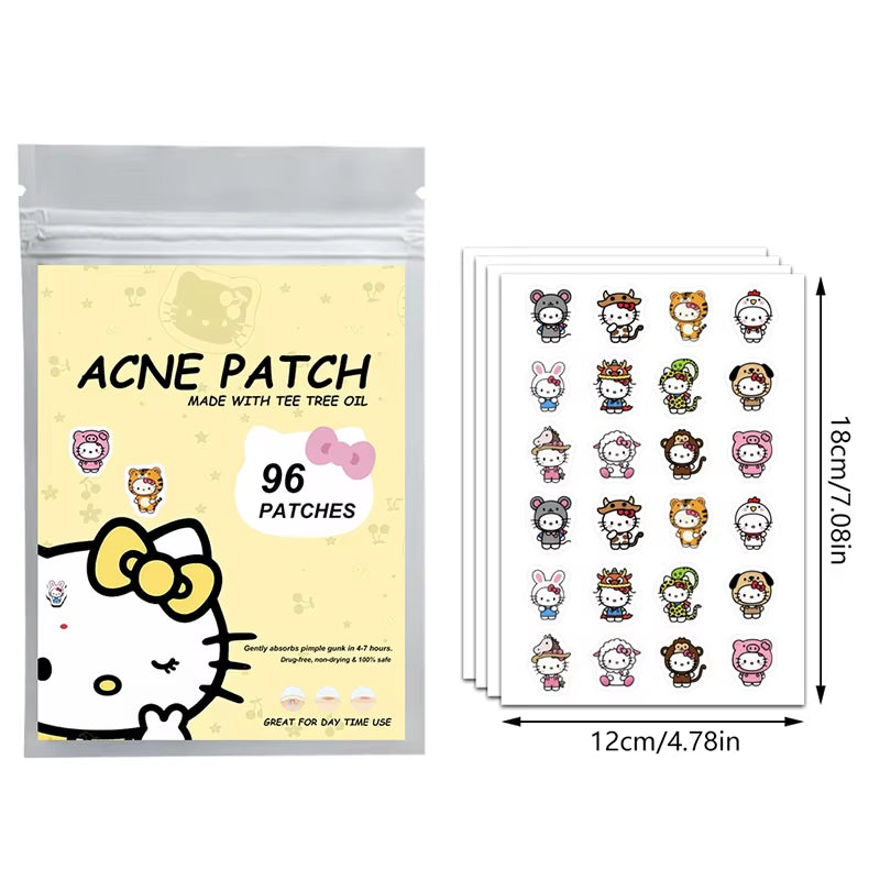 96/100/120Pcs Sanrio Cinnamoroll Repair Acne Patch Facial Skin Care Fade Blemishes Pimple Marks Closed Acne